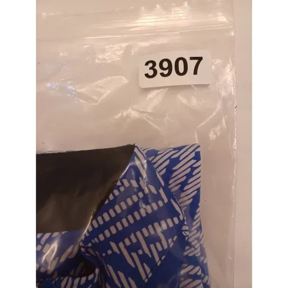 TAIL Golf Top Womens Sz M Blue Leafy Floral Long Sleeve 1/4 Zip Stretch Active - Picture 10 of 10